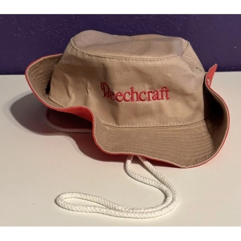 Beechcraft Bucket Hat Cessna Plane Aviation Flight Cap Yacht Extremely Rare